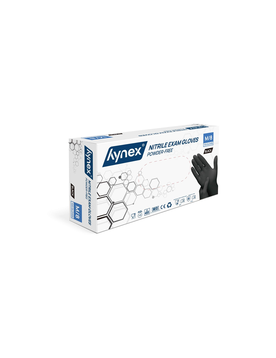 Hynex Nitrile PF Black 3,5g MD Large 10x100 Stuks