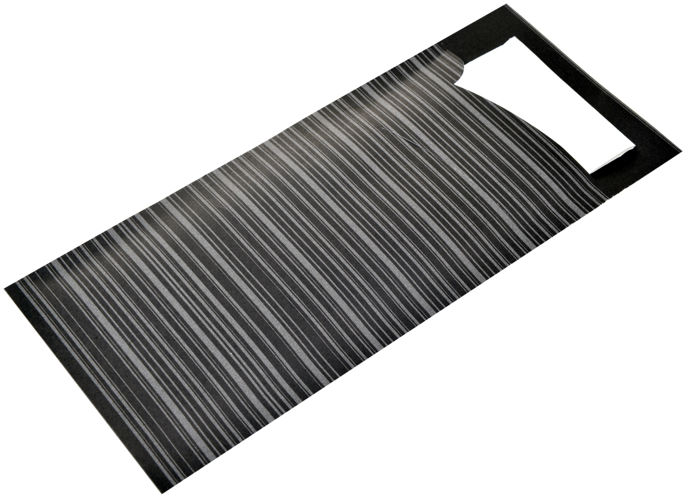 Bestekzakje Papier zwart met wit servet 5X100 Stuks
