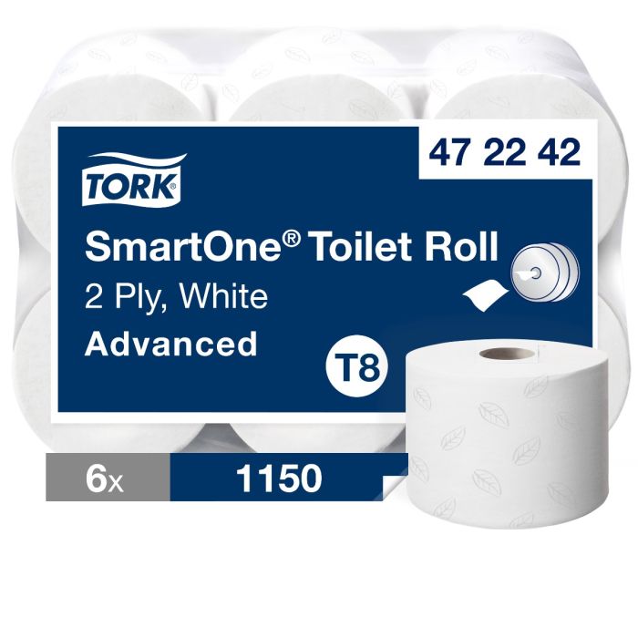 Tork Smart One Toilet Rol 472242 2 Laags 6 Stuks x 1150 Vellen