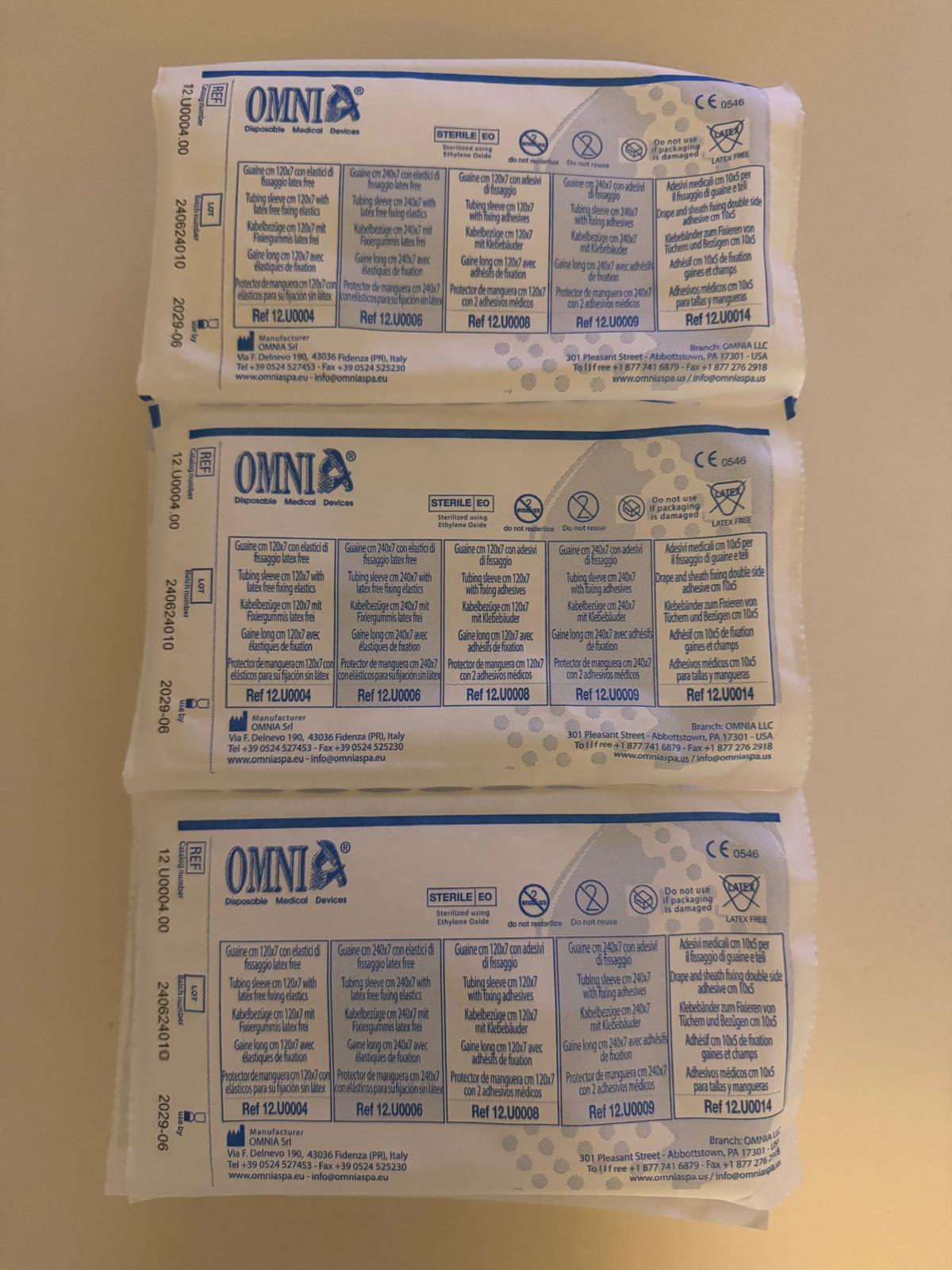 Steriele Slang Omnia Omnisleeve 120x7cm(22.U0005.00)15 Stuks