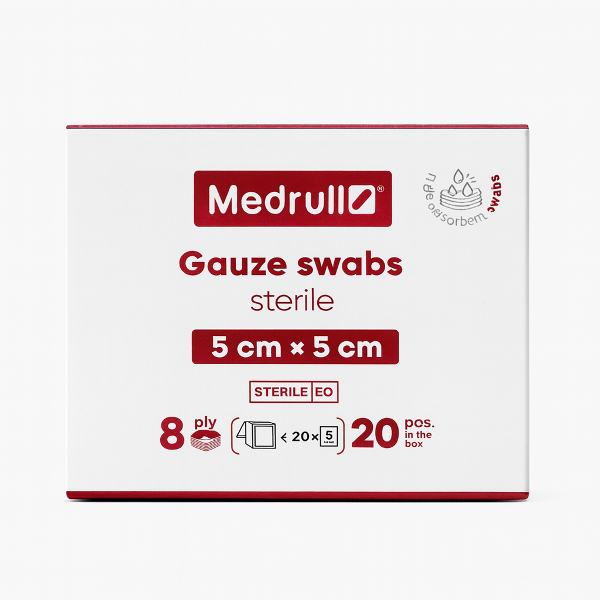 Steriele Gauze Compress 5x5 20 Stuks x 5 ( 1 Pakket )