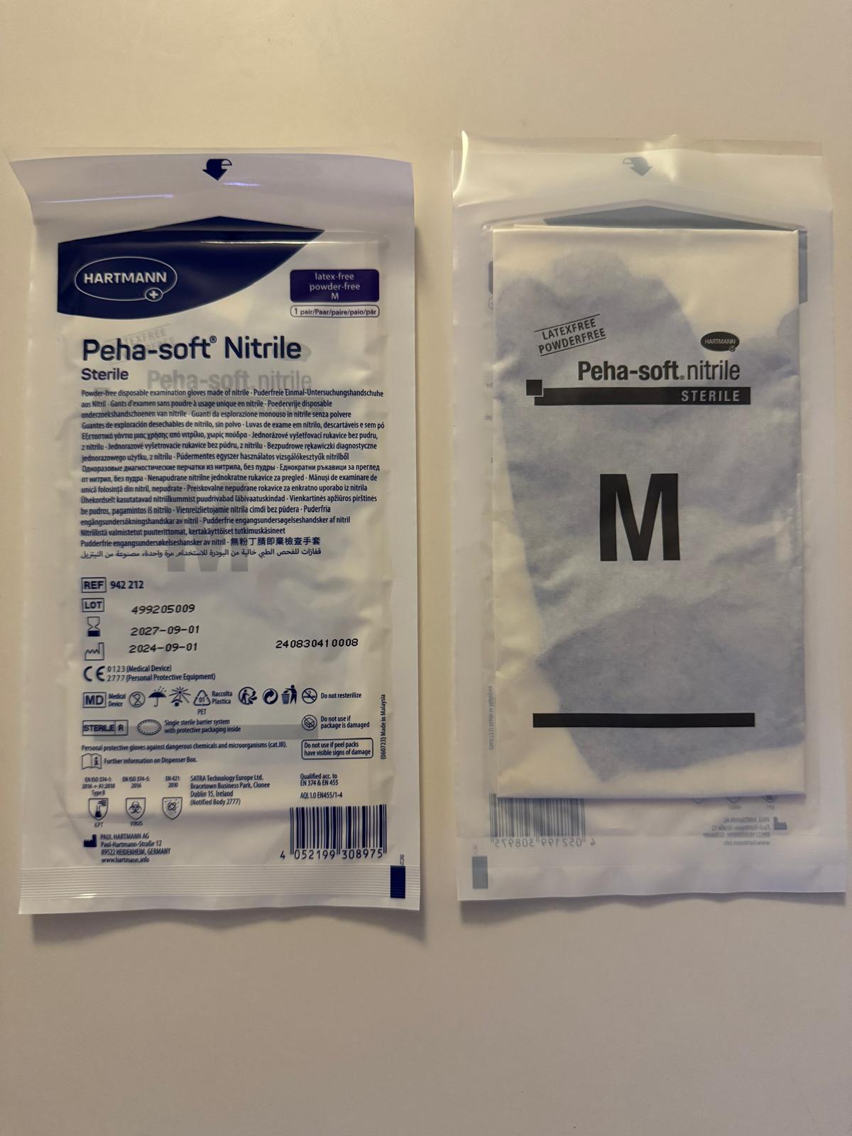 Hartman Peha Soft Nitrile Latex en Powder Free M 50 pairs