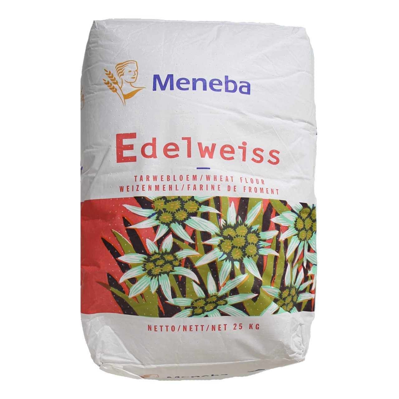 Meneba Edelweiss Tarwebloem 25kg 40 Stuks