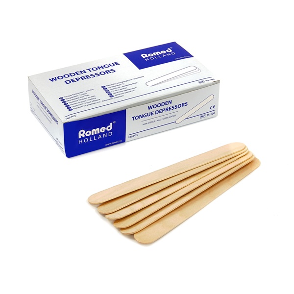 Wooden tongue depressors, TS-100 50x100 Stuks 