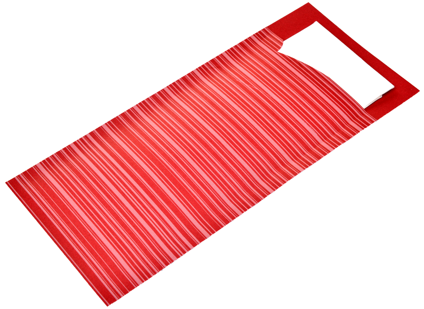 Bestekzakje Papier Rood met wit servet 5X100 Stuks