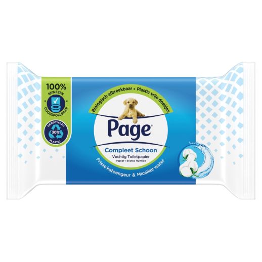 PAGE Vochtig Toiletpapier Compleet Schoon 38 Vellenx12 Stuks