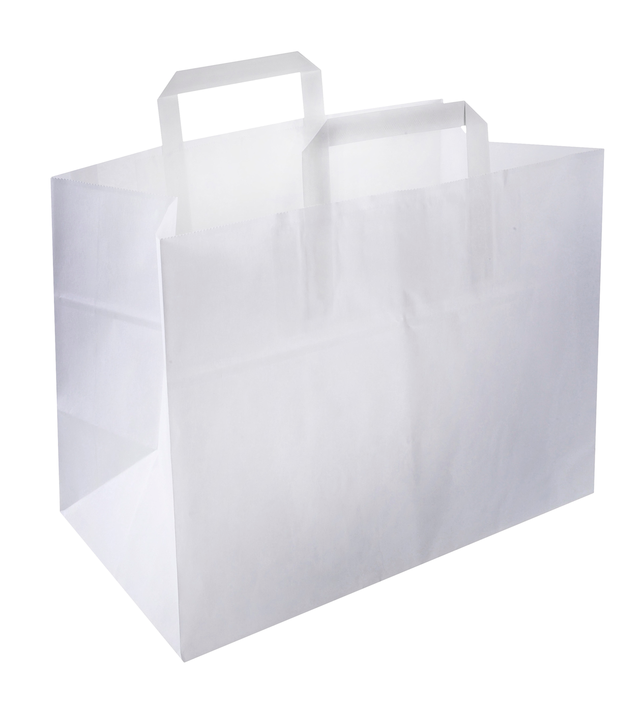 Papieren Draagtassen 26x17x25cm, wit 250 Stuks