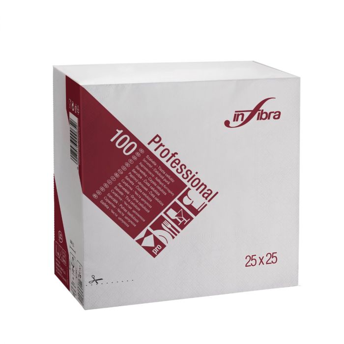 Servetten Wit 25x25cm 2 Laags 30x100 Stuks